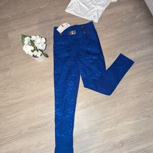 Blue Floral Women's Jeans